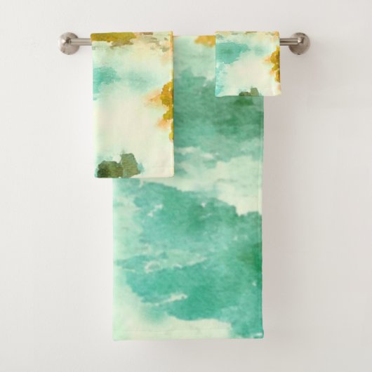 Waterverf Crashwaves Bad Handdoek (Insitu)