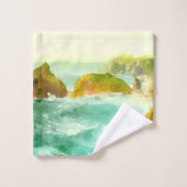 Waterverf Crashwaves Bad Handdoek (Wasdoekje)