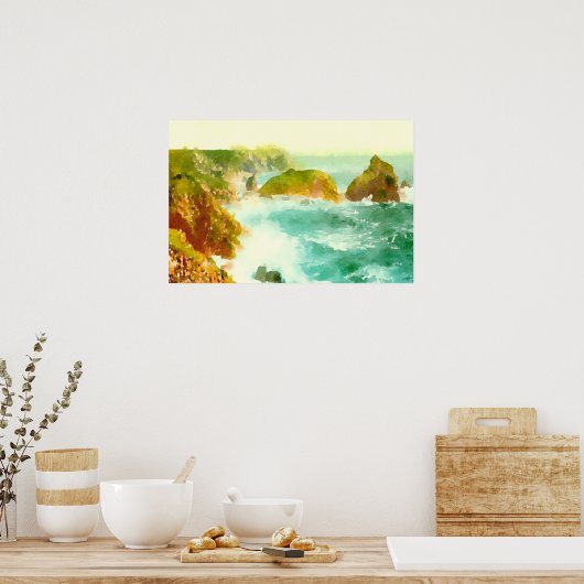 Waterverf Crashwaves Poster (Keuken)