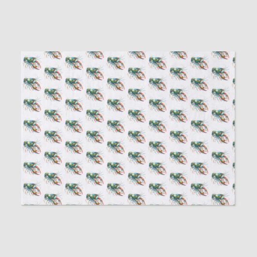 Waterverf Crawfish Weefselpapier Tissuepapier (Voorkant)