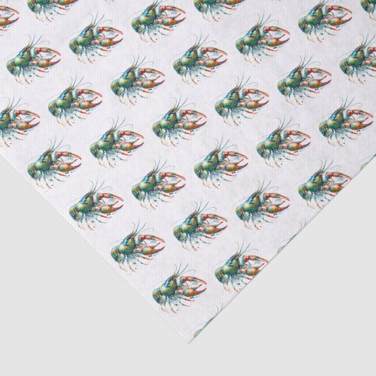 Waterverf Crawfish Weefselpapier Tissuepapier (Detail)
