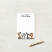 Waterverf Crazy Dog Groomers Pet Boutique Post-it® Notes (Op bureau)