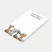 Waterverf Crazy Dog Groomers Pet Boutique Post-it® Notes (Schuin)