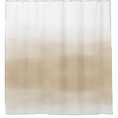 Waterverf Cream Khaki White Ombre Douchegordijn (Voorkant)