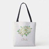  Waterverf Cream Peonies Tote Bag (Achterkant)