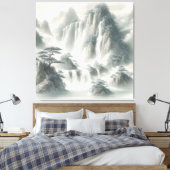 Waterverf Creëer Uw eigen aangepaste ontwerp Canvas Afdruk (Insitu (Slaapkamer))