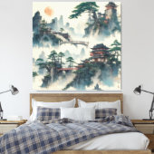Waterverf Creëer Uw eigen aangepaste ontwerp Canvas Afdruk (Insitu (Slaapkamer))