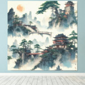 Waterverf Creëer Uw eigen aangepaste ontwerp Canvas Afdruk (Insitu (Houten vloer))