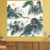 Waterverf Creëer Uw eigen aangepaste ontwerp Canvas Afdruk (Insitu (Woonkamer))