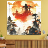 Waterverf Creëer Uw eigen aangepaste ontwerp Canvas Afdruk (Insitu (Woonkamer))