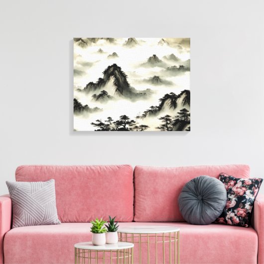 Waterverf Creëer Uw eigen aangepaste ontwerp Canvas Afdruk (Insitu (Woonkamer))