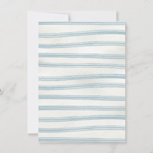 Waterverf Crest Baby Blue Shower Kaart (Achterkant)