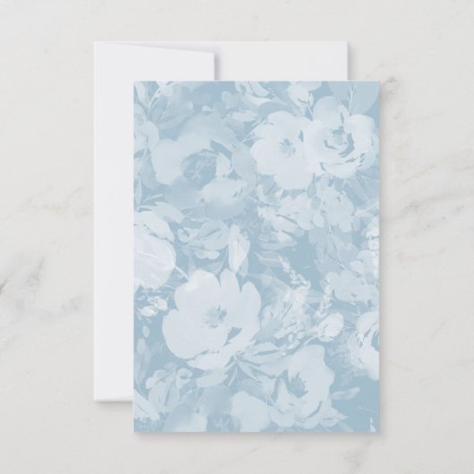 Waterverf Crest Botanische Bloemen Bruiloft RSVP Kaartje (Achterkant)