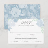 Waterverf Crest Botanische Bloemen Bruiloft RSVP Kaartje (Voorkant / Achterkant)