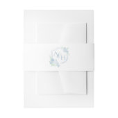 Waterverf Crest Floral Monogram Bruiloft Uitnodigingen Wikkel (Voorkant Voorbeeld)