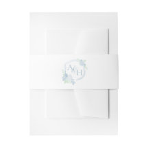 Waterverf Crest Floral Monogram Bruiloft