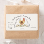 WATERVERF CREST KIPPENEIEREN ETIKET OP DE DOOS (Insitu)