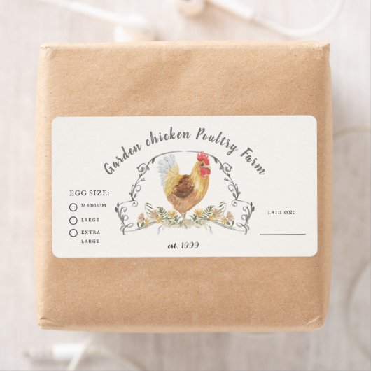 WATERVERF CREST KIPPENEIEREN ETIKET OP DE DOOS (Insitu)