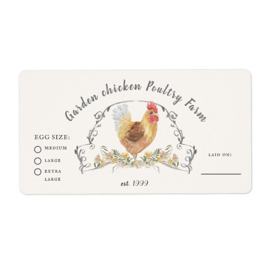 WATERVERF CREST KIPPENEIEREN ETIKET OP DE DOOS (Voorkant)