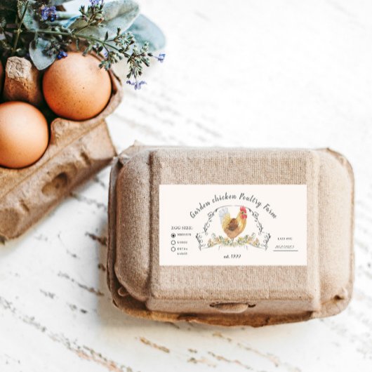 WATERVERF CREST KIPPENEIEREN ETIKET OP DE DOOS