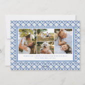 Waterverf Crest Preppy Kerstkaart (Achterkant)