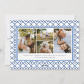 Waterverf Crest Preppy Kerstkaart (Achterkant)