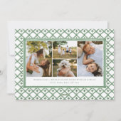 Waterverf Crest Preppy Kerstkaart (Achterkant)