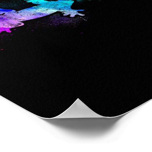 Waterverf Crested Gecko Poster (Hoek)