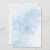 Waterverf Crests Blue Duck Mallard Baby shower Kaart (Achterkant)