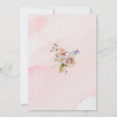 Waterverf Crests Roze bloemetjes Rocking Horse Bab Kaart (Achterkant)