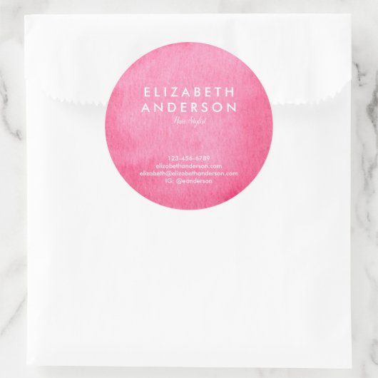 Waterverf crimson Classic Round Sticker (Tas)