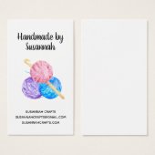 Waterverf Crochet en Yarn Handmade Craft Visitekaartje (Voorkant /achterkant)