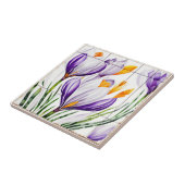 waterverf Crocus Nouveau Tegeltje (Zijkant)