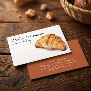 Waterverf Croissant Ambachtelijke Bakkerij Patissi Visitekaartje