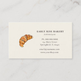 Waterverf Croissant bakkerij visitekaartje
