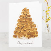 Waterverf Croquembouche Kaart (Gele Bloem)