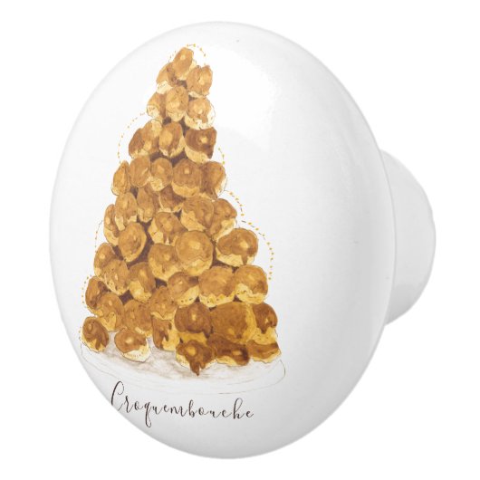 Waterverf Croquembouche Keramische Knop (Rechts)