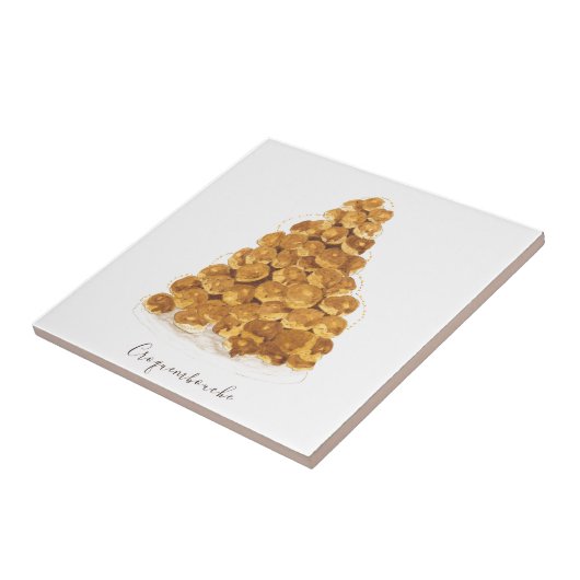 Waterverf Croquembouche Tegeltje (Zijkant)