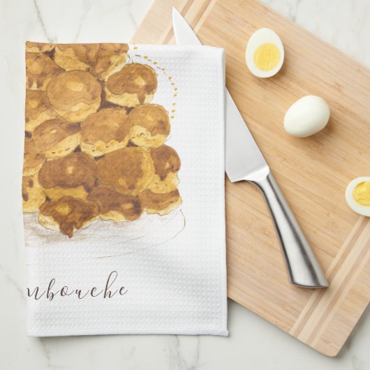 Waterverf Croquembouche Theedoek (Quarter Fold)