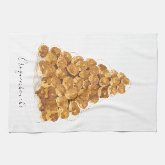 Waterverf Croquembouche Theedoek (Horizontaal)