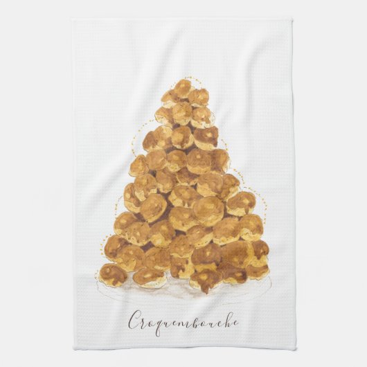 Waterverf Croquembouche Theedoek (Verticaal)