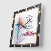 Waterverf Cross Empowering Storm Vierkante Klok (Hoek)