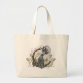 Waterverf Crow Grote Tote Bag (Voorkant)