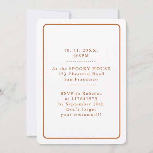 Waterverf Crow Halloween Invitation Kaart (Achterkant)