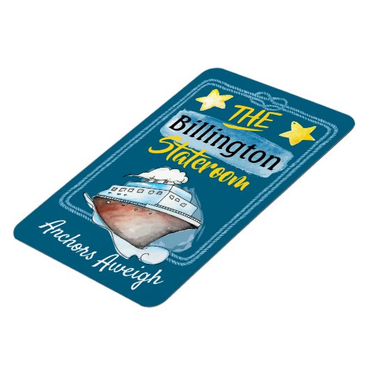 Waterverf Cruise Stateroom Cabinedeur Magneet (Linkerzijde)