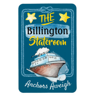 Waterverf Cruise Stateroom Cabinedeur Magneet