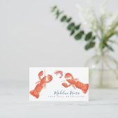 Waterverf Crustacean Crab Restaurant Crawfish Visitekaartje (Staand voorkant)