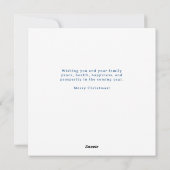 Waterverf Crystal Blue Snowflake 4 Fotocollage Feestdagenkaart (Achterkant)