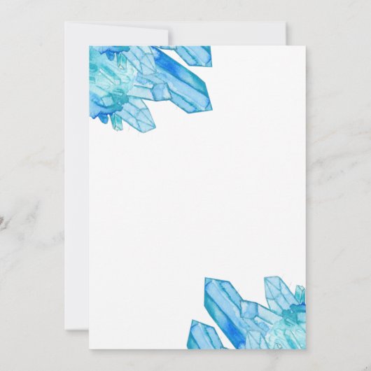 Waterverf crystal boho modern bruiloft Uitnodiging (Achterkant)
