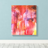 Waterverf Crystal Caverns Canvas Afdruk (Insitu (Houten vloer))